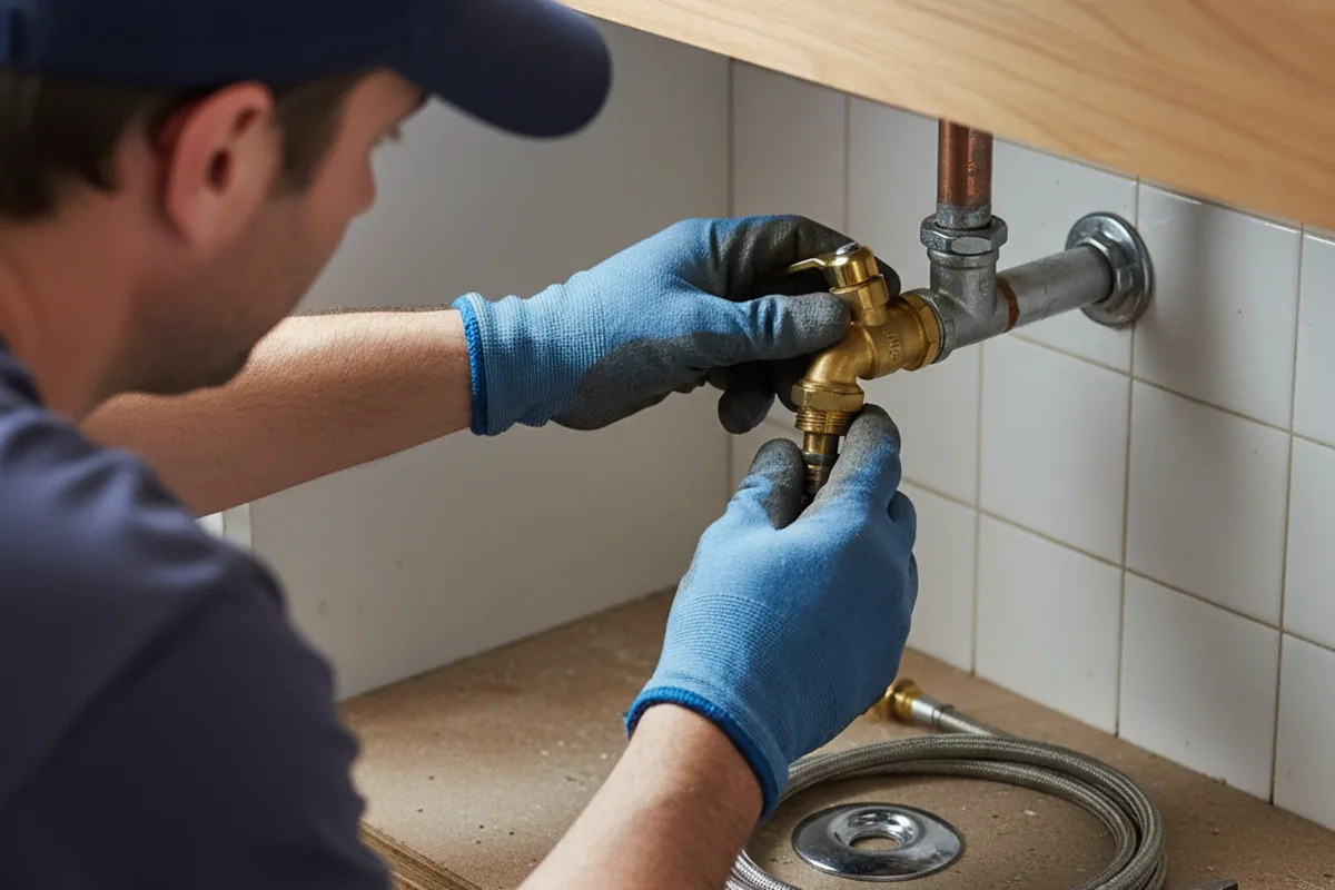 Shutoff valve and fitting work during Emergency Plumbing in Nelson